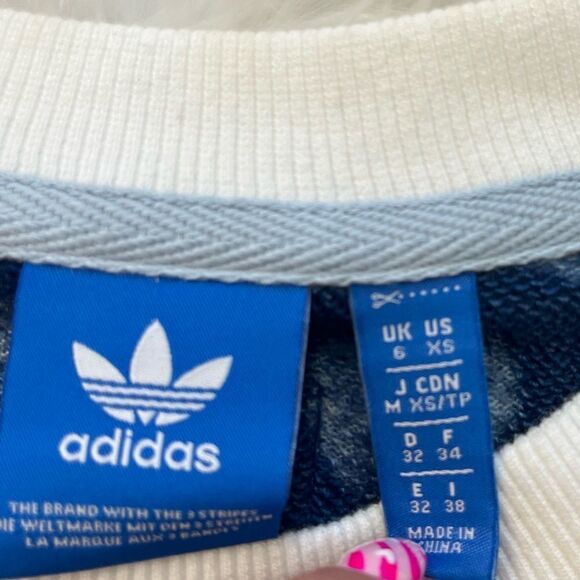 Adidas Blue Polka Dot Sweatshirt - Picture 5 of 10